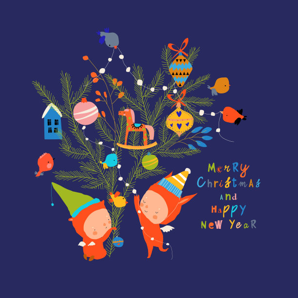 卡通小天使庆祝寒假图片下载