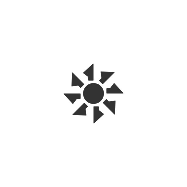 风扇图标logo扁平设计模板图片下载