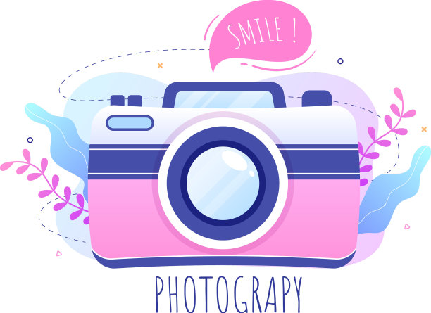 摄影师平面设计背景与相机图片下载