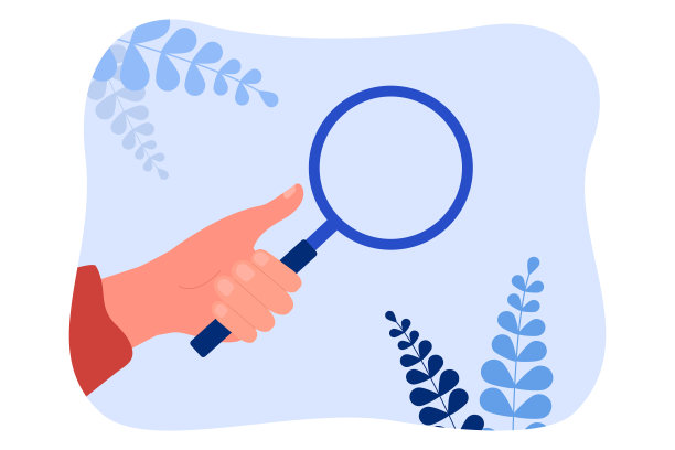 人手手持放大镜搜索和查找数据图片下载