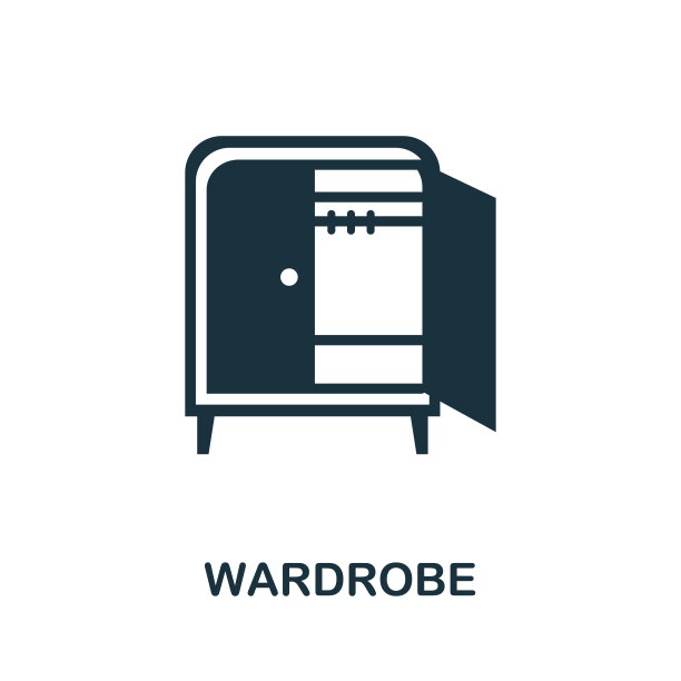 衣柜图标。家具收藏中的简单插图。创意衣柜图标的网页设计，模板，信息图图片下载