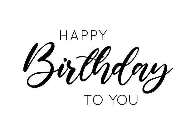 矢量插图生日手写现代毛笔字母。贺卡，邀请，横幅，印刷设计孤立在白色背景图片下载