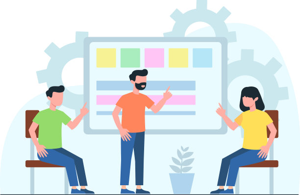 商务会议扁平化商务概念图片下载