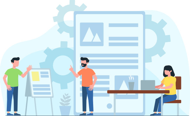 商务会议扁平化商务概念图片下载