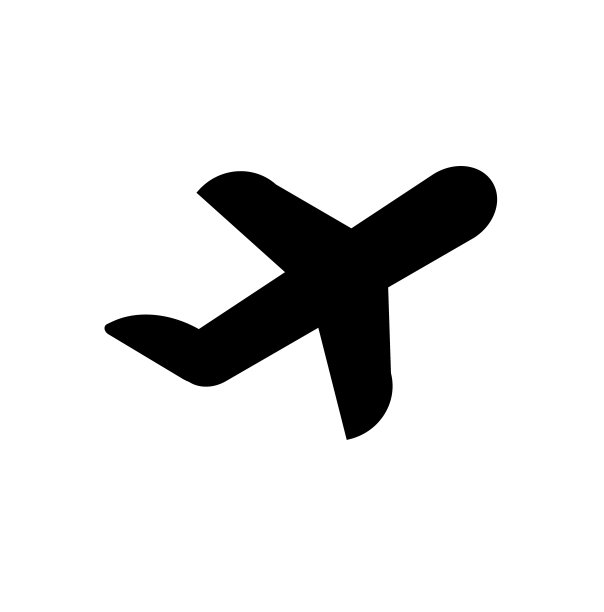 飞机图标。飞机的轮廓孤立在白色背景。简单的矢量平面图标飞机EPS 10图片下载