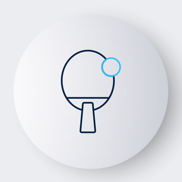 线球拍为打乒乓球图标孤立图片下载