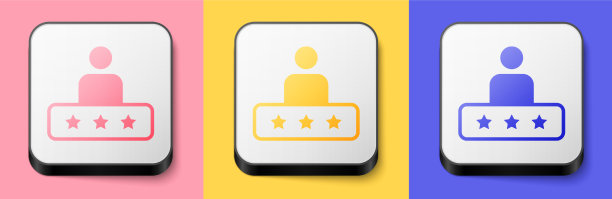 等距出租车服务评级图标孤立上图片下载