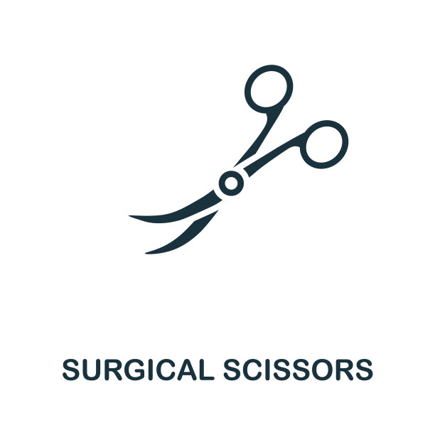 外科剪刀图标单色标志从图片下载