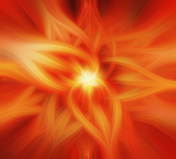 抽象彩色旋转背景。现代分形花叶设计幻想磅礴的背景。照明光绘画。3d插图图片下载