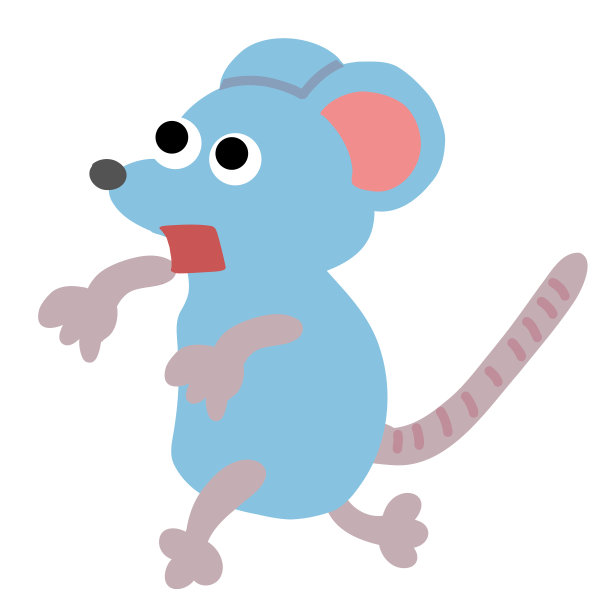 奔跑的老鼠的矢量插图图片下载