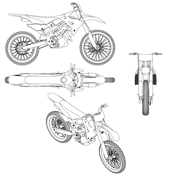 设置越野摩托车的轮廓图片下载