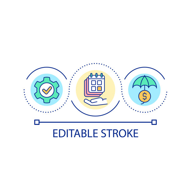 金融保险计划循环概念图标图片下载