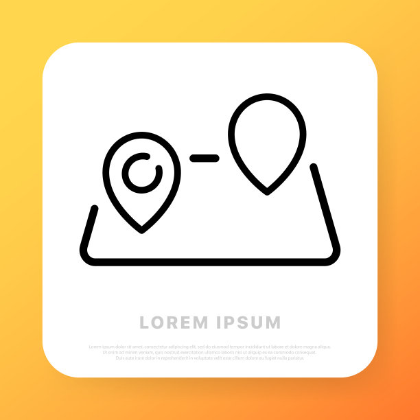 地图线图标上的指针。定位，导航，地理定位，目的地。技术的概念。矢量线图标的业务和广告图片下载