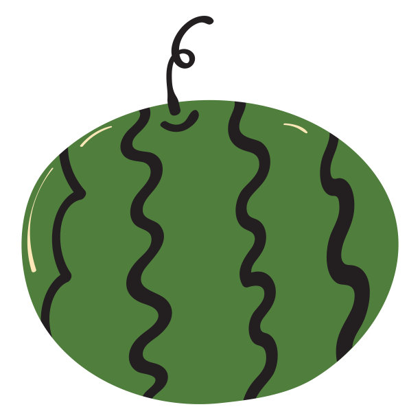 西瓜手绘矢量艺术图片下载