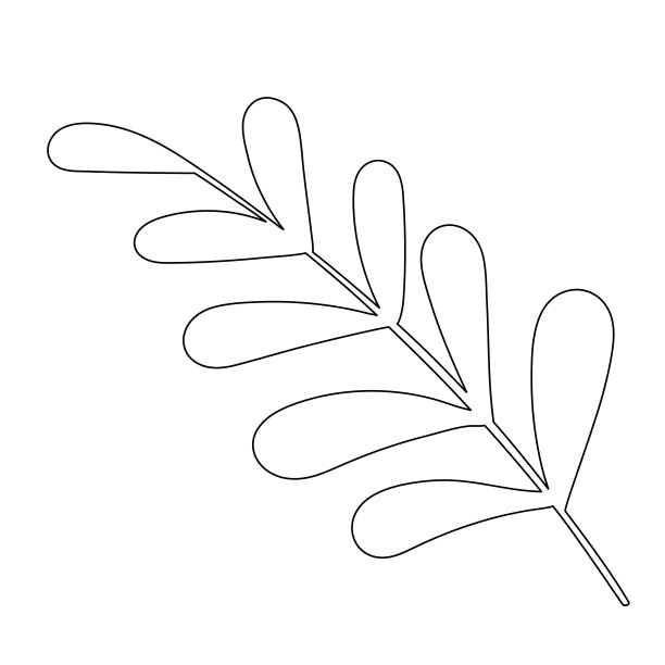 植物矢量着色图图片下载