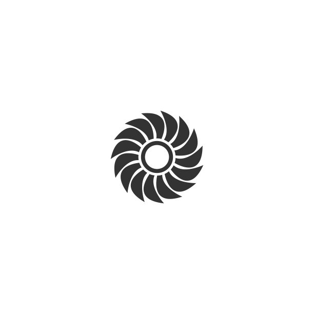 螺旋桨图标logo扁平设计模板图片下载