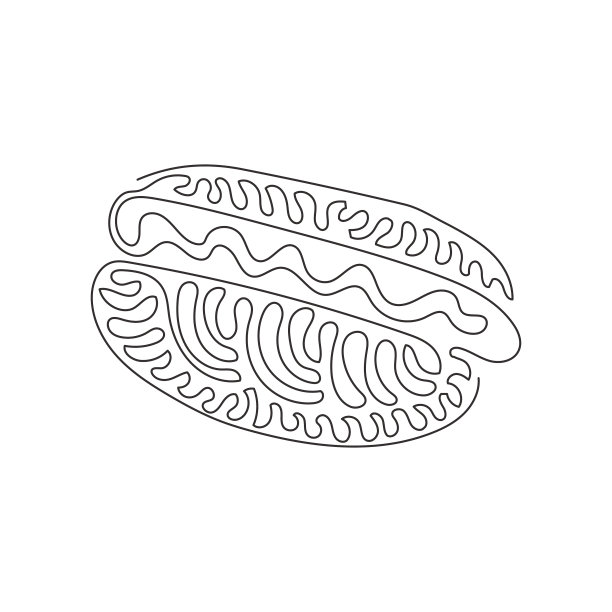 连续画出美味的热狗图片下载