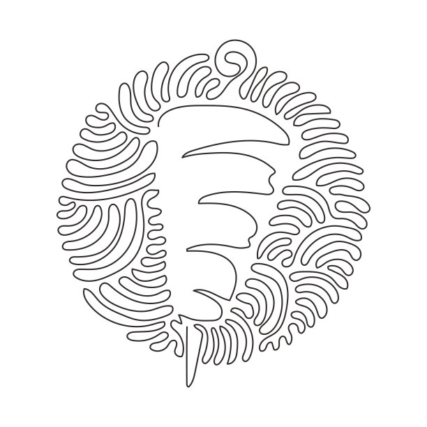 单条连续的线画上烤肉串图片下载