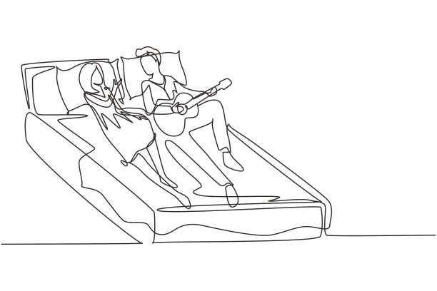 单线连续画线，偶花自由图片下载