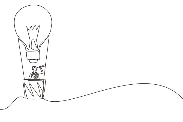 连续一行画着商人看着图片下载