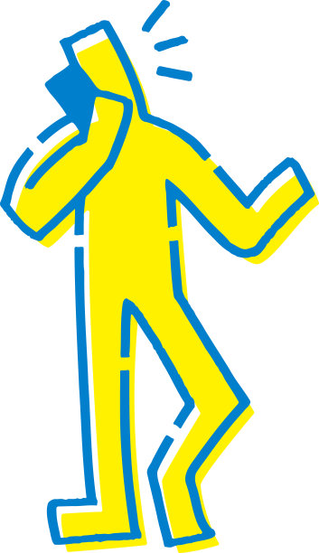 简笔画在打电话。图片下载