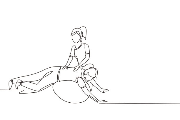 单线画法理疗图片下载