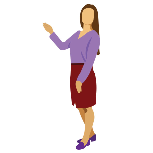 聪明的商务女孩与欢迎图片下载