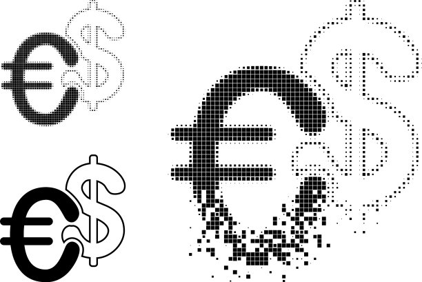 碎片与半色调货币图片下载