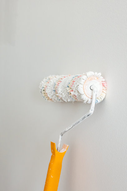 毛辊用白色油漆涂料图片下载