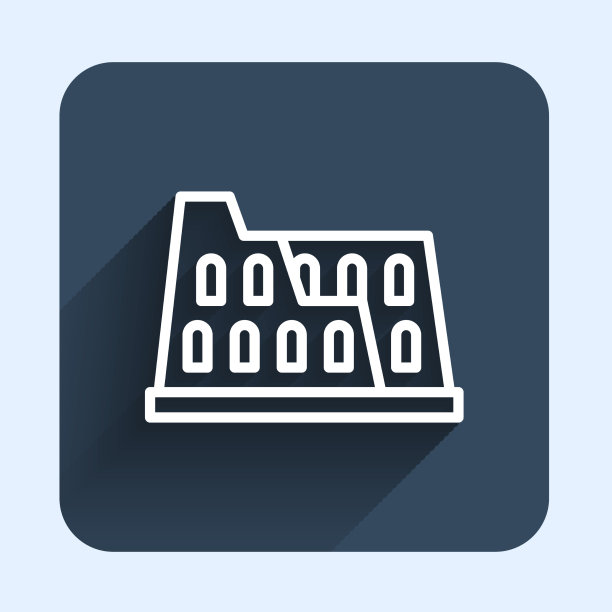 白线罗马斗兽场是意大利孤立的标志图片下载