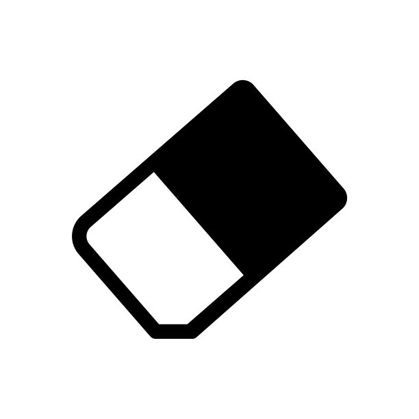 橡皮图标在平面风格图片下载