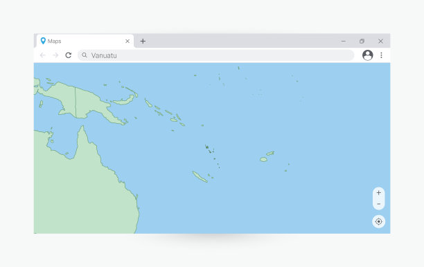 搜索瓦努阿图地图的浏览器窗口图片下载