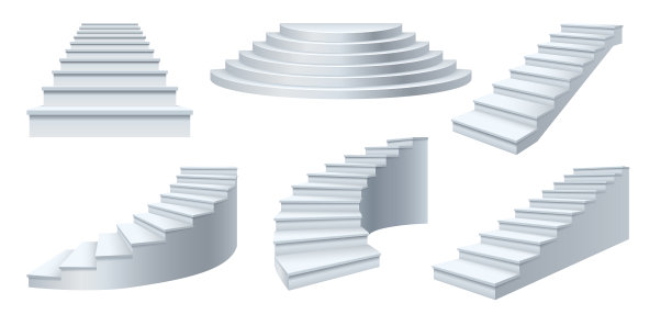 外观逼真的楼梯建筑住宅图片下载