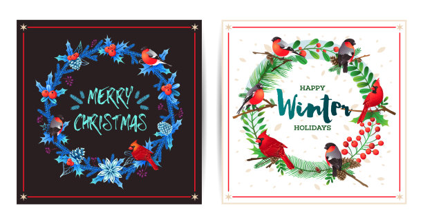 带花圈的贺卡图片下载