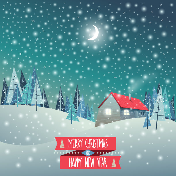 圣诞快乐贺卡图片下载