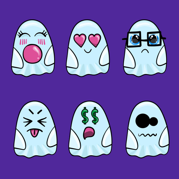 设定卡通可爱鬼影或精灵图片下载