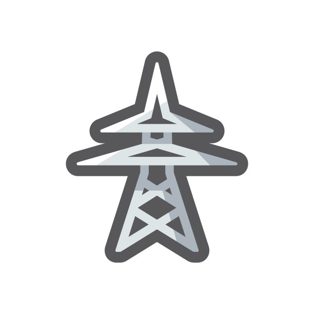 高压电力线图标卡通图片下载