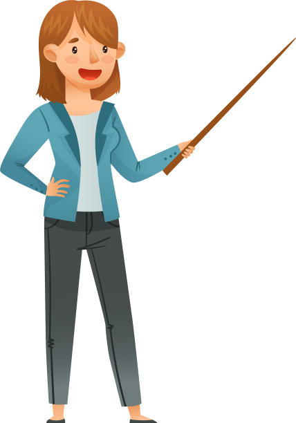 女教师用指针卡通人物图片下载