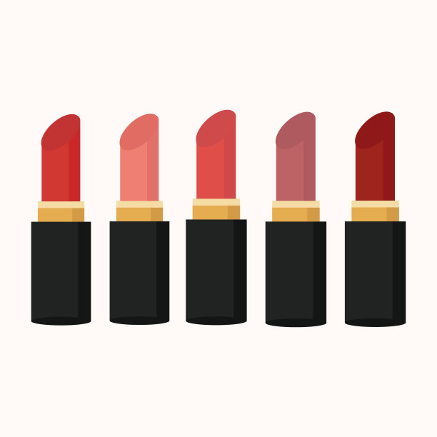 一套不同颜色的口红，用在一个图片下载