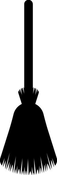 扫把扫帚图标黑色扫把颜色平图片下载