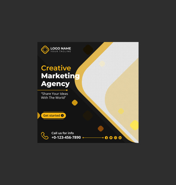 社交媒体instagram张贴横幅模板设计图片下载