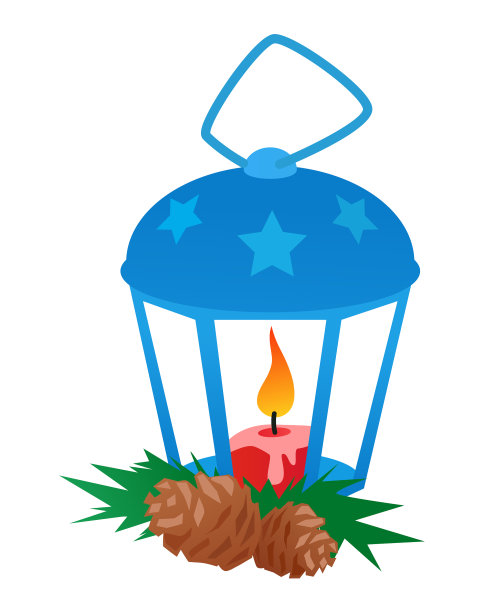 圣诞灯笼-现代平面设计风格图片下载