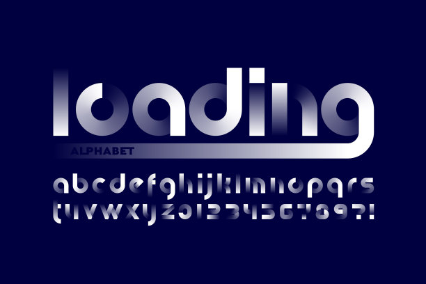 加载栏渐变样式字体图片下载