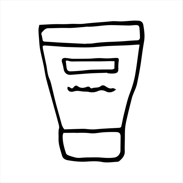 化妆品瓶面霜容器管涂鸦素描图片下载