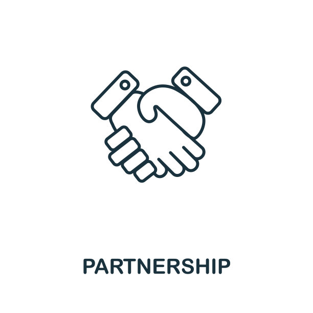 伙伴关系图标。来自启动集合的简单插图。创意伙伴图标的网页设计，模板，信息图和更多图片下载