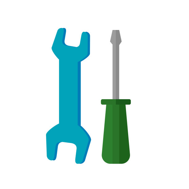 螺丝刀和扳手图标矢量或螺丝刀和扳手平面颜色作为维修和维护服务隔离插图剪贴画图像图片下载