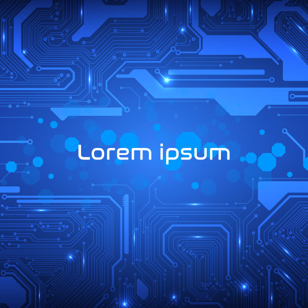 电路板高科技数字数据连接系统用六边形几何元素拷贝空间，用于信息图形文本、标签、海报、引用向量背景。图片下载