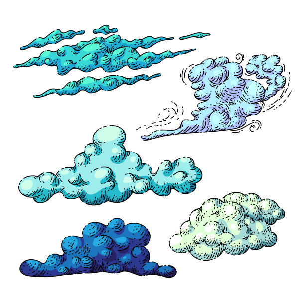 云天草图手绘矢量图片下载