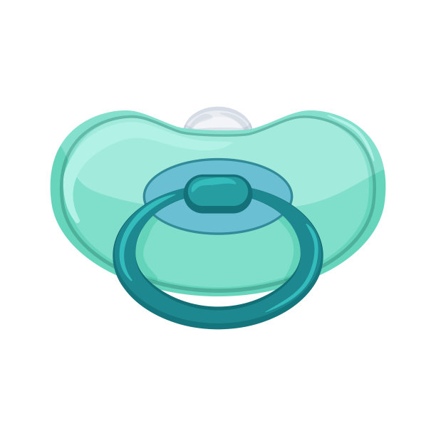 安抚奶嘴宝宝颜色图标矢量插图图片下载