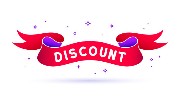 折扣。红色的丝带图片下载